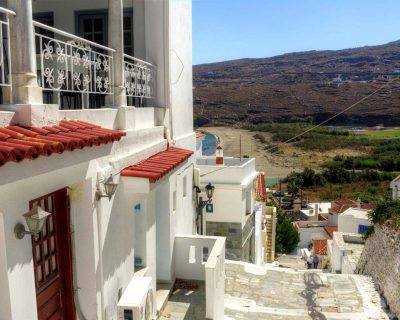 View from central square - Chora of Andros Island
