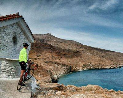 Cycling, Resting and Panoramic Views in Andros Island