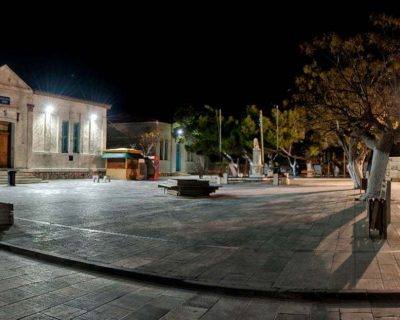 Central Square of Corthi Bay - Andros Island