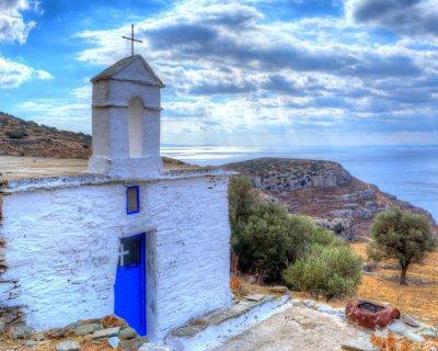 On the way to the Ancient Establishment in Zagora - Andros Island