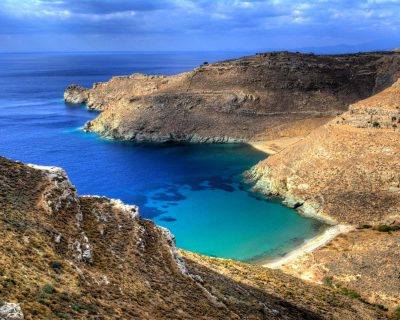 View from Ancient Establishment in Zagora - Andros Island