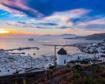 Panoramic View of Mykonos Town