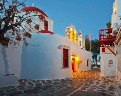 Mykonos Town street view