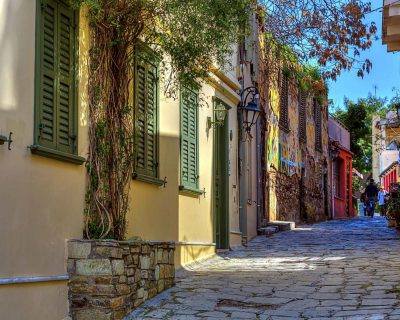 Plaka Neighbourhood in the center of Athens