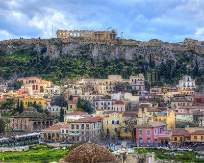 Plaka Neighbourhood in the center of Athens