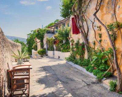 Plaka Neighbourhood in the center of Athens