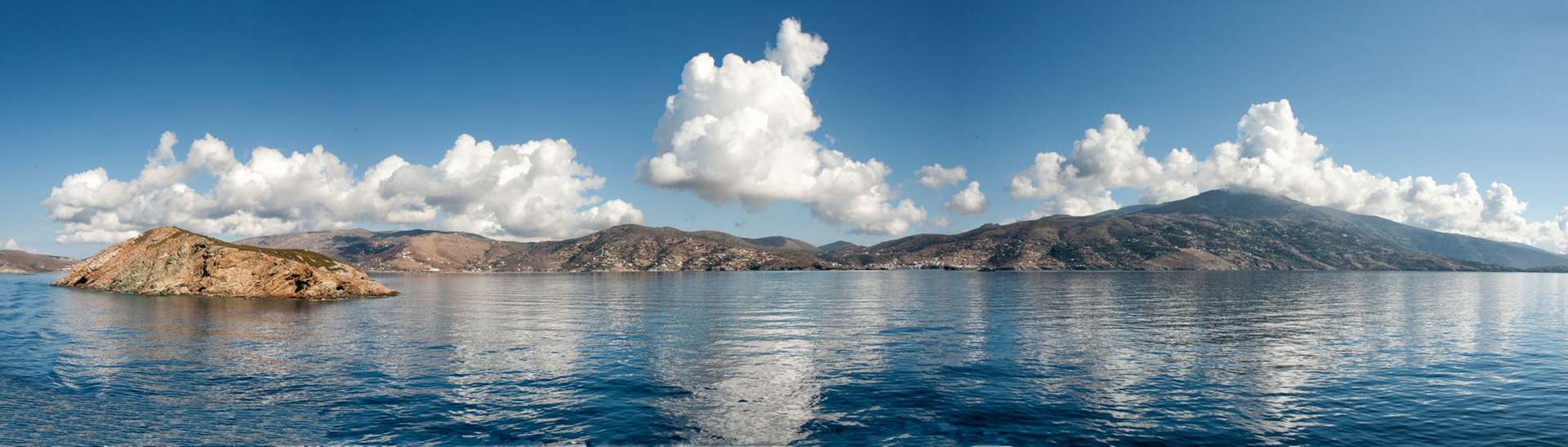 View from our on board briefing on our way to Tinos