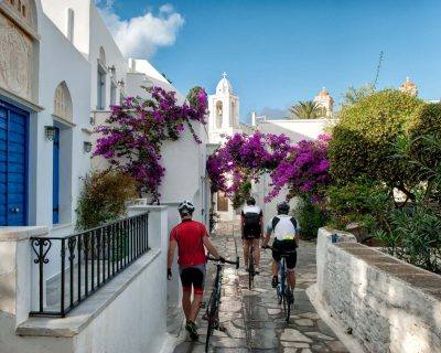 Cycling, Resting in Pyrgos Village - Tinos Island