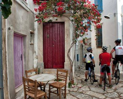 Cycling, Resting in Pyrgos Village - Tinos Island