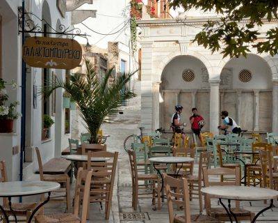 Cycling, Resting in Pyrgos Village - Tinos Island