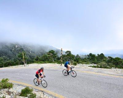 Reaching the Summit on Mt. Parnitha - Gr Cycling Athens