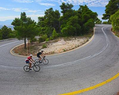 After the first km climbing on Mt. Parnitha. Getting to the top is quite rewarding - Road Cycling in Athens by GrCycling
