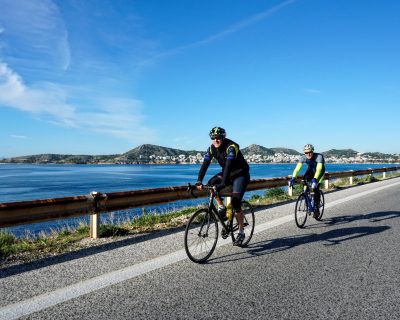 Cycling in Athens (Sounio): Me, Matthias and Frank